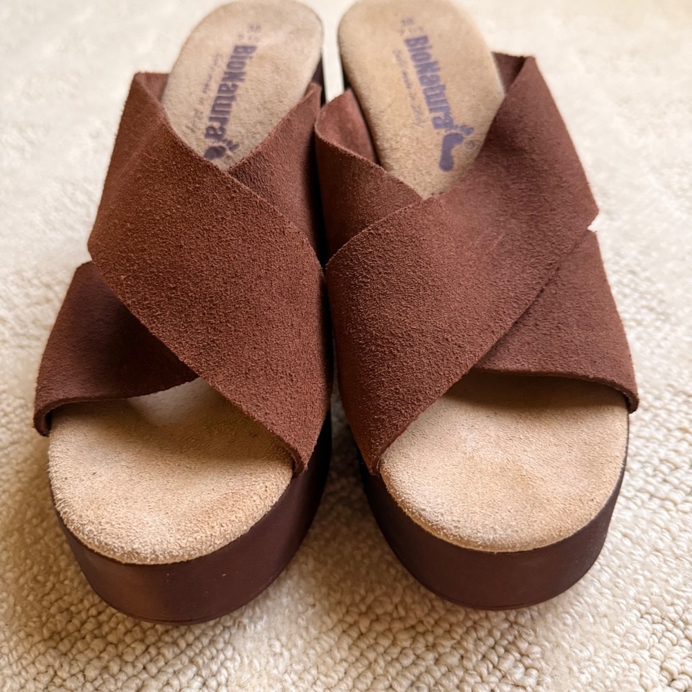 Brown Suede Women's Sandals